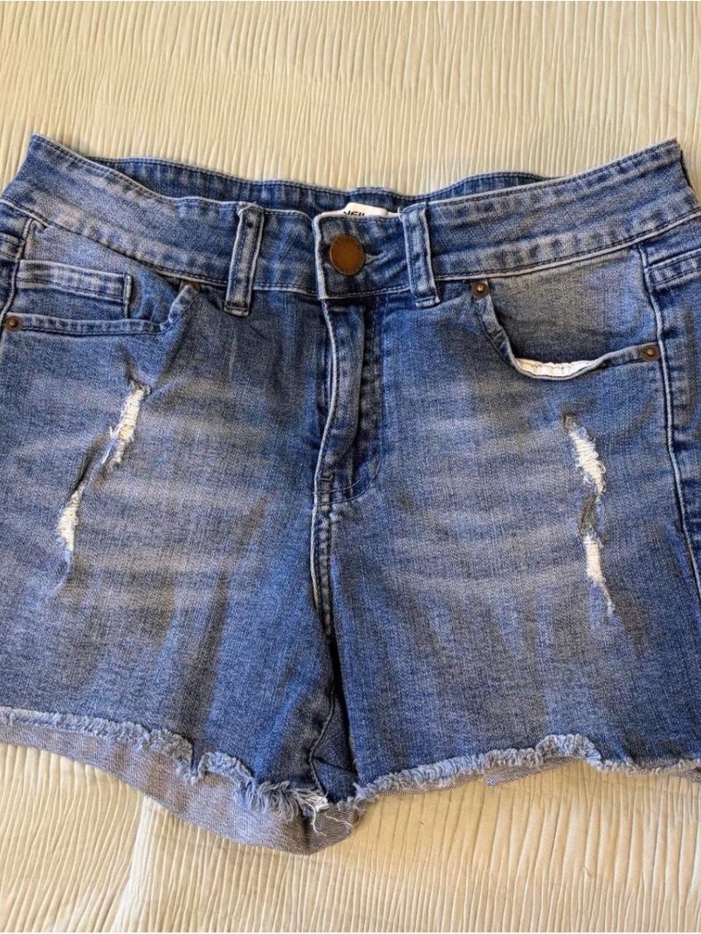 O'Neill Distressed Light Blue Denim Shorts